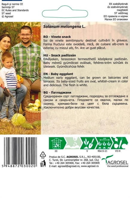 Seminte vinete White Egg AGROSEL, 5.15 g