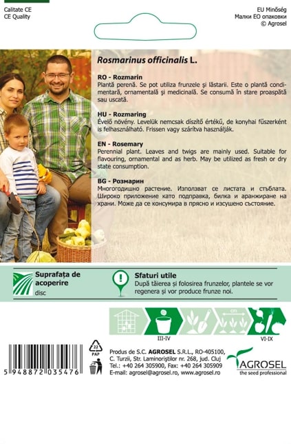 Seminte rozmarin Disc AGROSEL, 5.15 g
