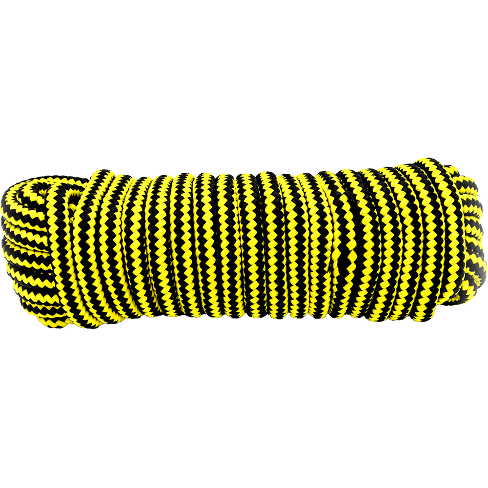 Snur franghie LUMY TOOLS, polipropilena, 10 mm x 10 m, galben-negru