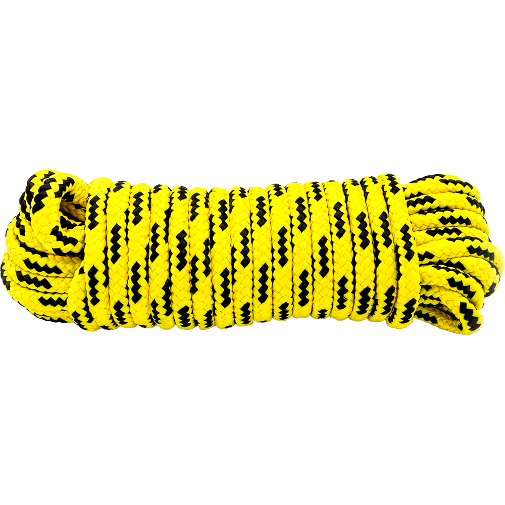 Snur franghie LUMY TOOLS, polipropilena, 8 mm x 10 m, galben-negru