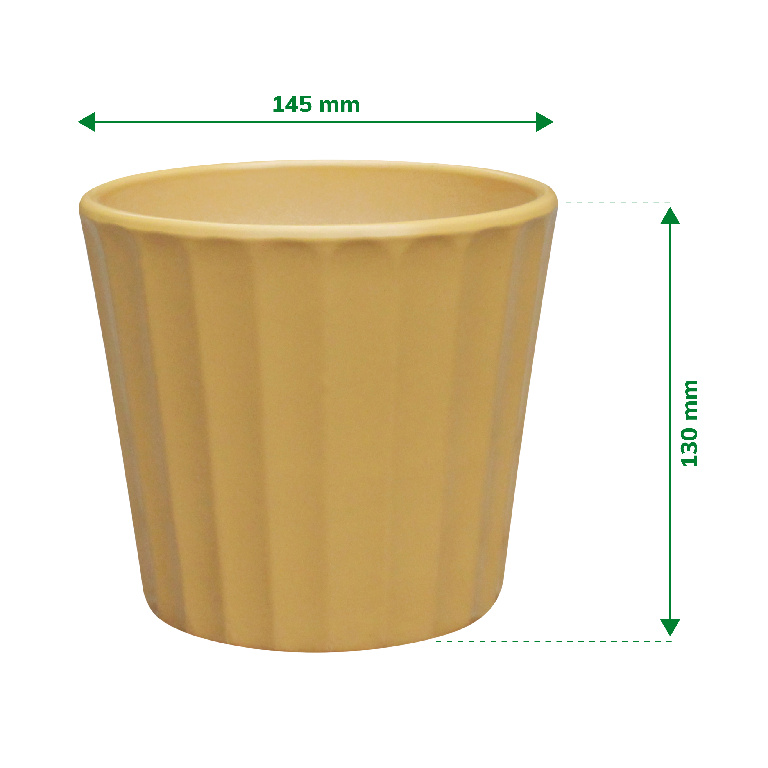 Ghiveci din Argila, Galben, 14.5 cm  Verve