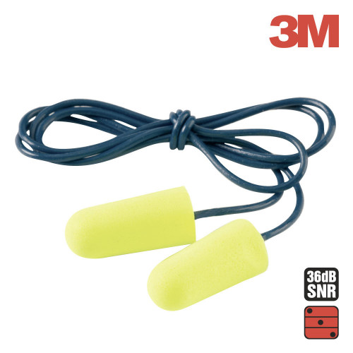 Antifoane interne legate cu snur 3M, protectie auditiva, 30 dB SNR, poliuretan, galben