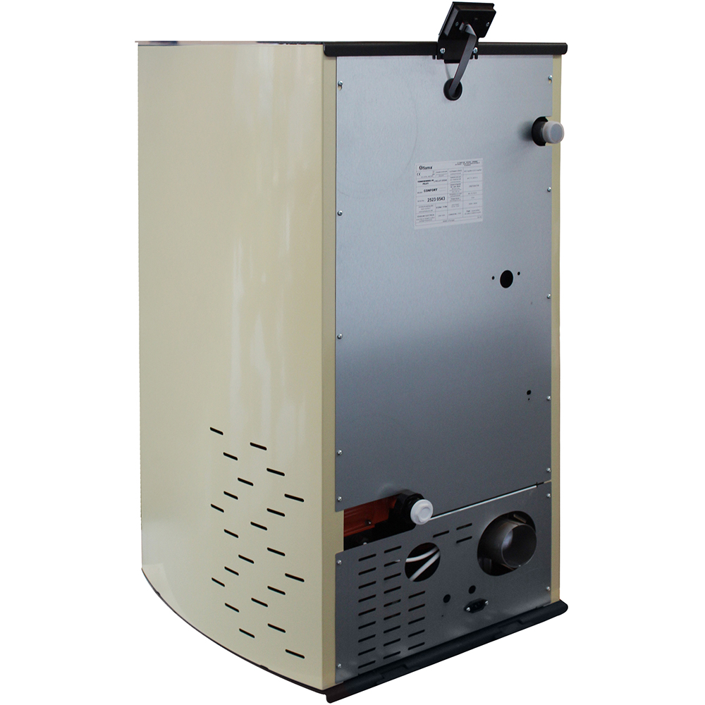 Termosemineu pe peleti FORNELLO Fiama Confort Ivory, 18 kW, 52 x 53 x 95 cm, negru-crem