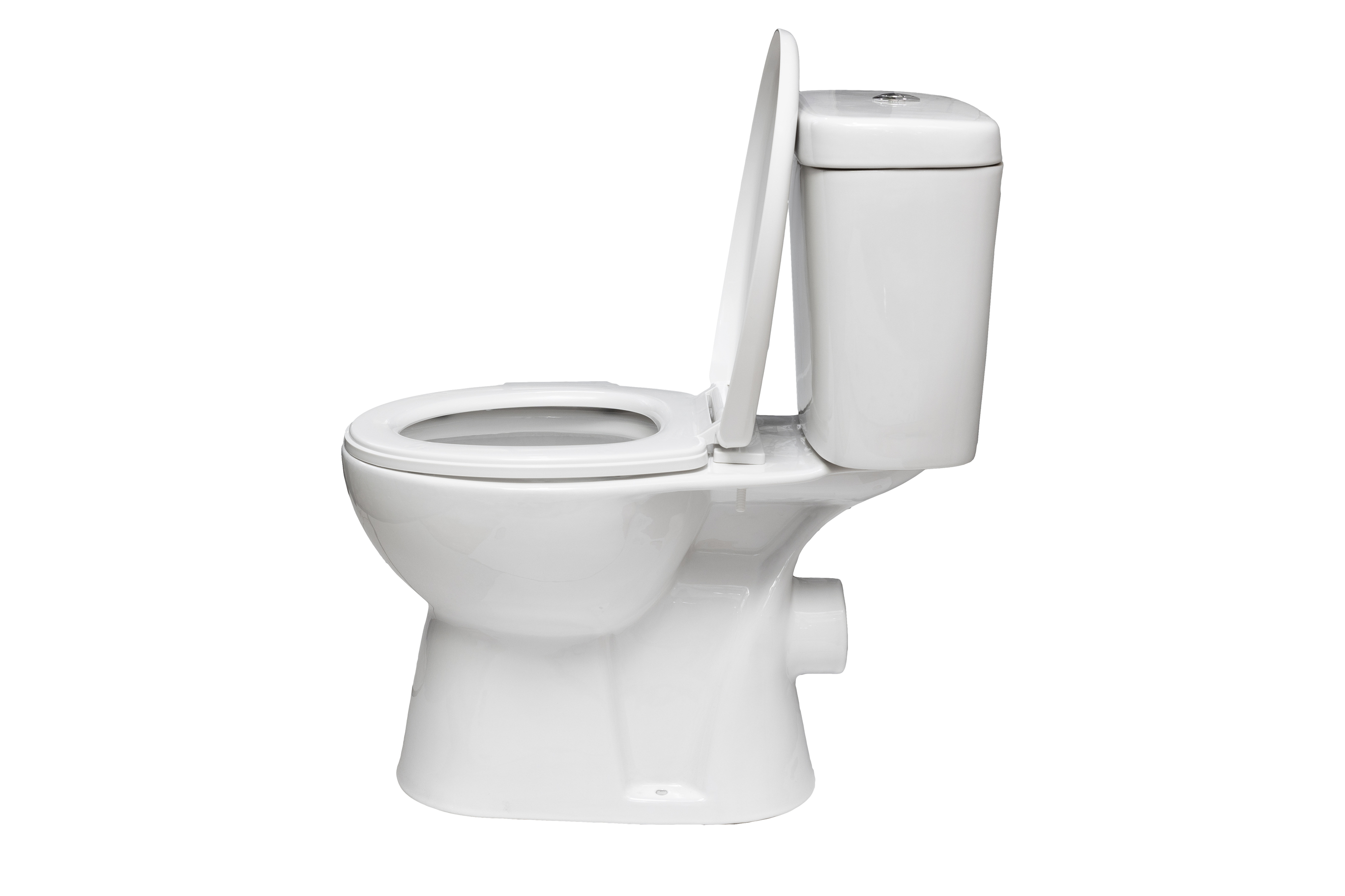 Set vas WC Luxors, ceramica, evacuare orizontala, rezervor, capac, alb