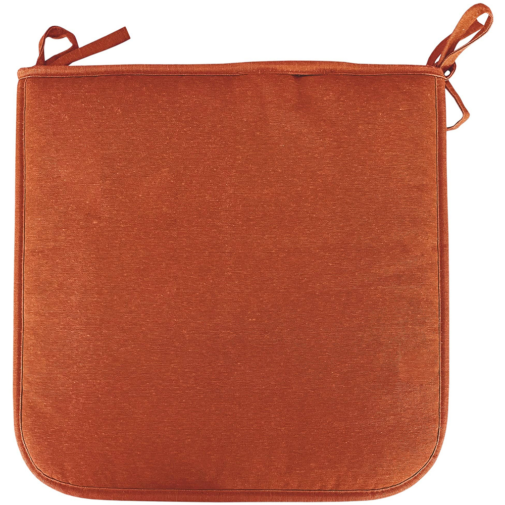 Perna patrata pentru scaun COCOS, 38 x 38 x 3 cm, bumbac si poliester, portocaliu