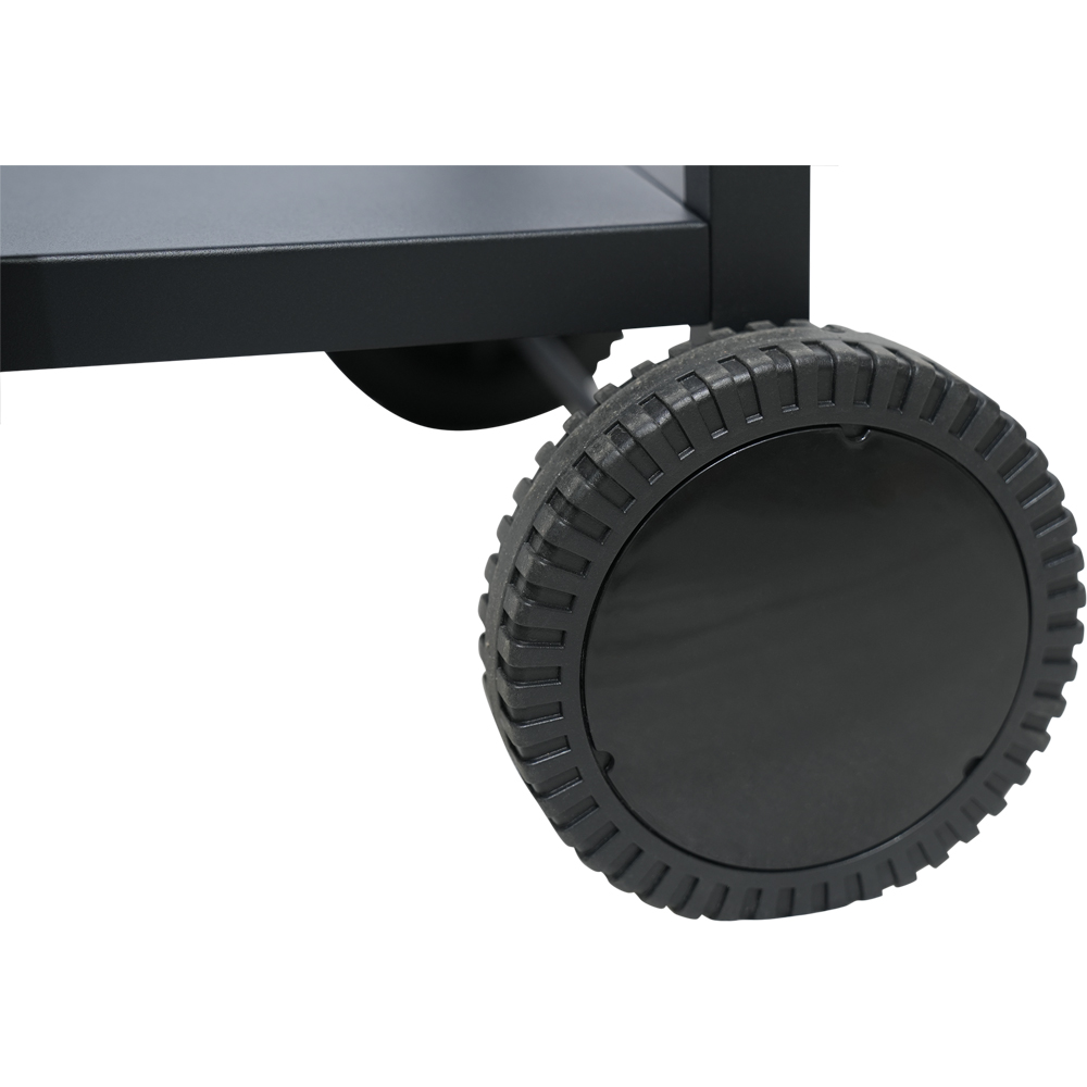 Gratar carbune Stockton KY1811D, 130 x 57 x 100.8 cm, 2 suprafete, negru