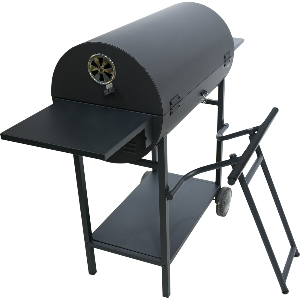 Gratar carbune Stockton KY1811D, 130 x 57 x 100.8 cm, 2 suprafete, negru