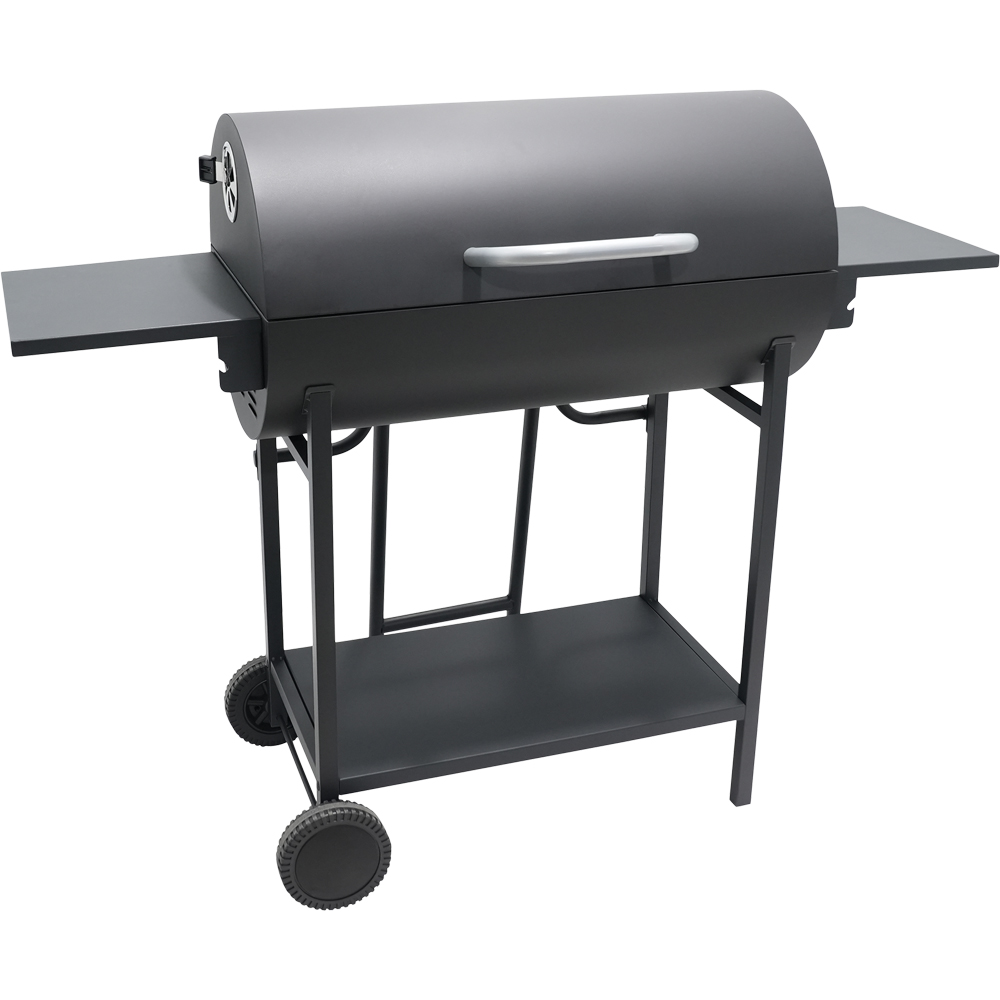 Gratar carbune Stockton KY1811D, 130 x 57 x 100.8 cm, 2 suprafete, negru