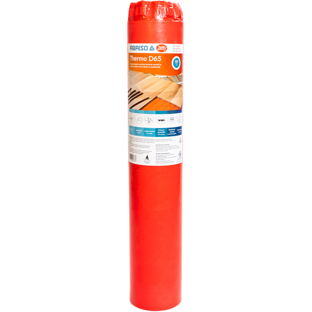 Izolatie parchet, PEE, grosime 2 mm, 100 x 1250 cm, rosu