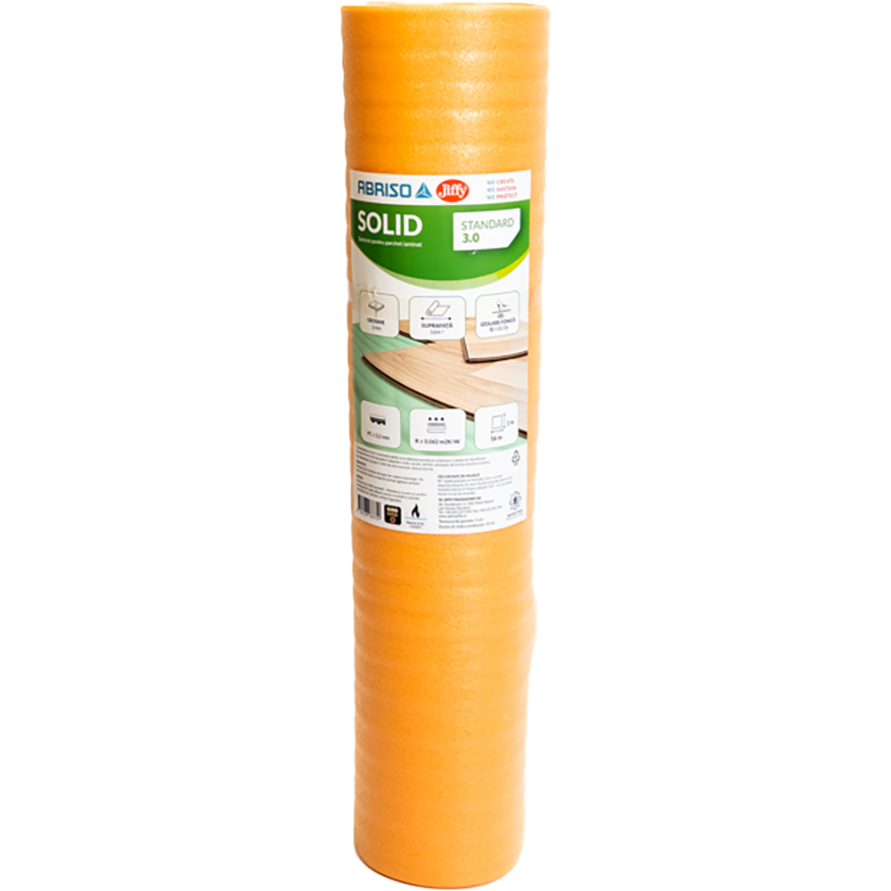Izolatie parchet, PEE, grosime 3 mm, 100 x 1600 cm, portocaliu