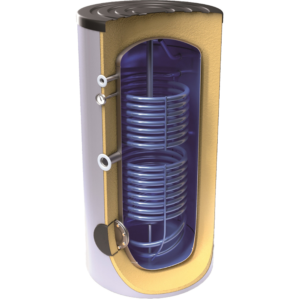 Boiler termoelectric TESY cu 2 serpentine, 300 l, gri
