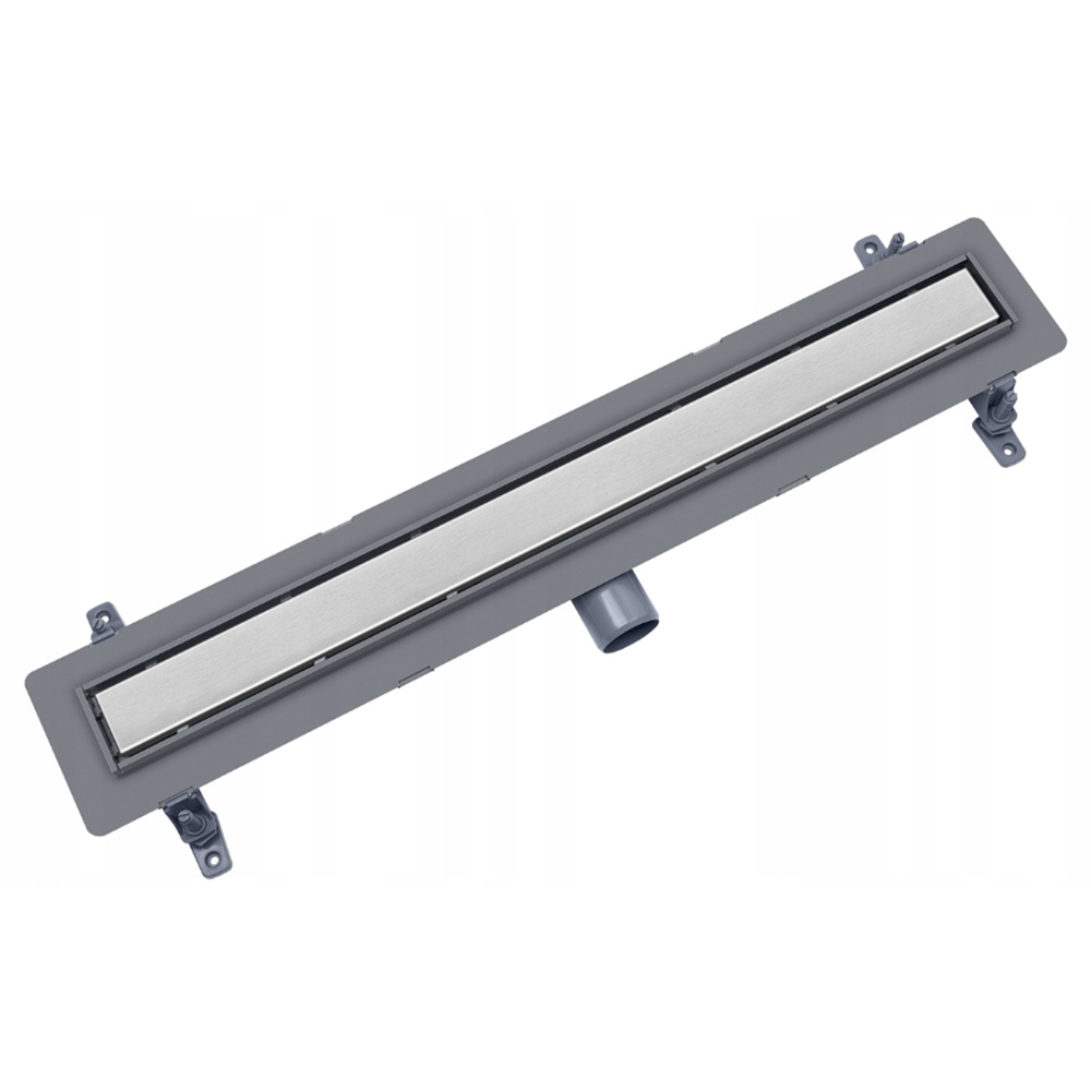 Rigola dus TECHMAN Twin, ABS, gratar inox, 80 cm, argintiu