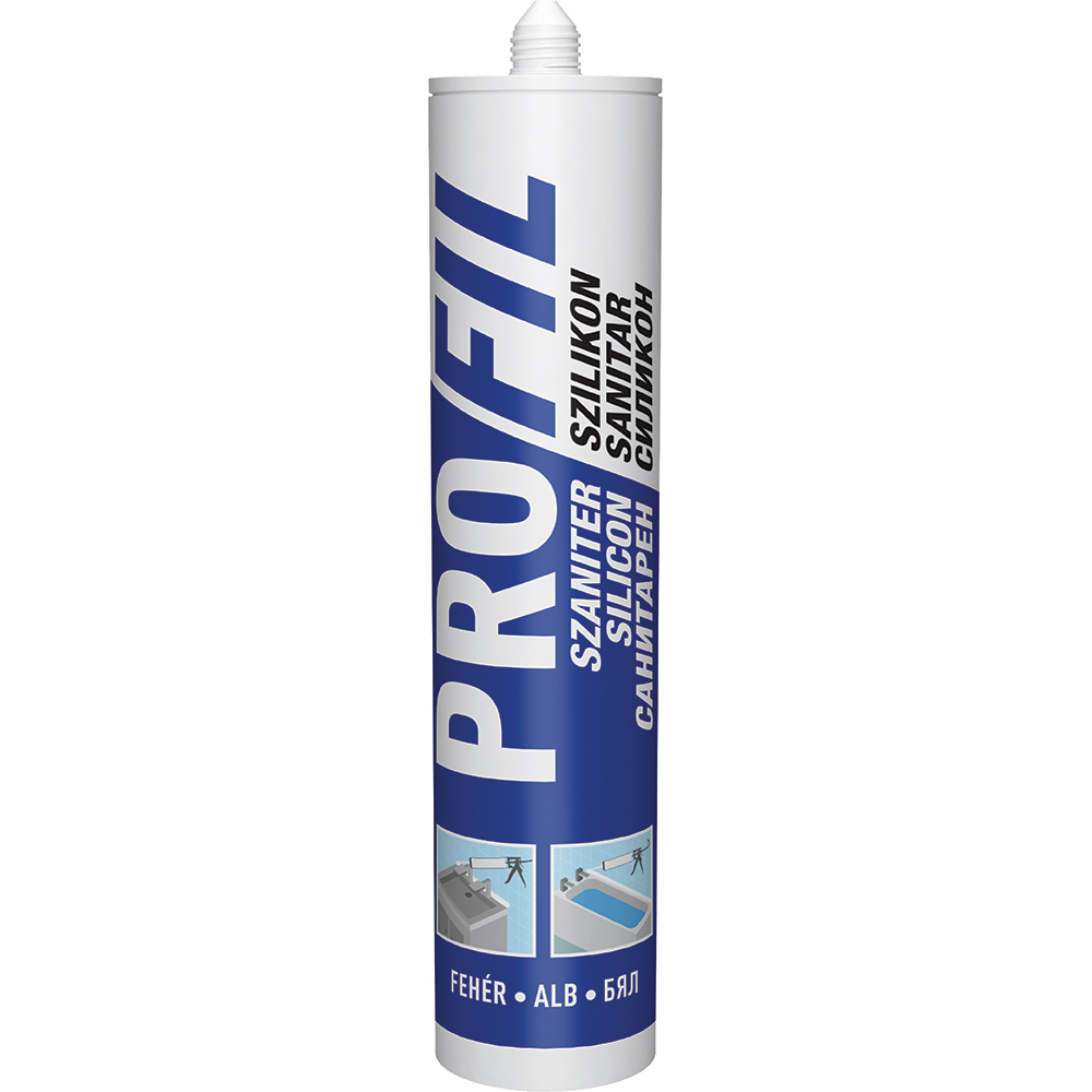 Silicon pentru spatii umede SOUDAL,  aplicare cu pistol, alb, 270 ml