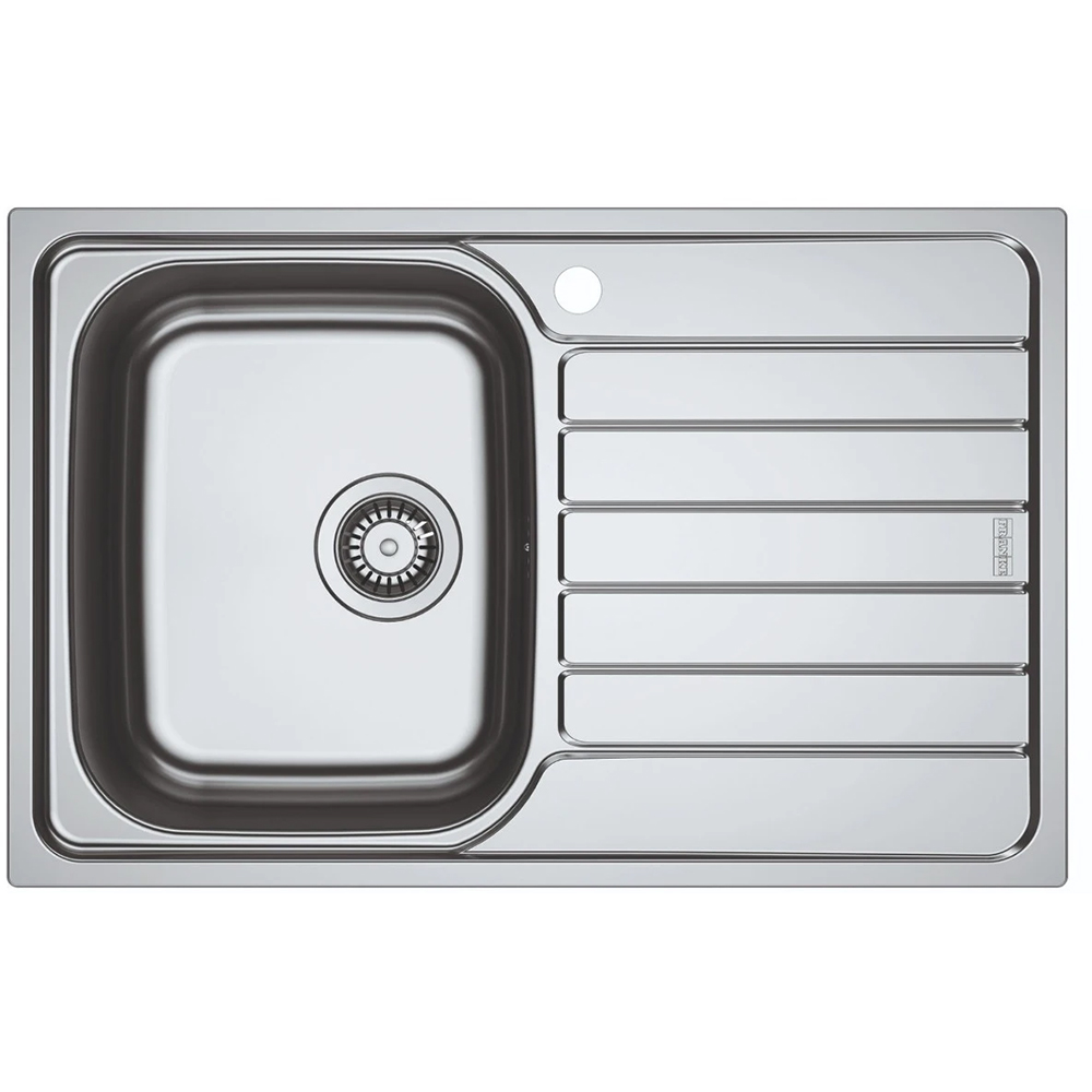 Pachet chiuveta FRANKE SKL 611-78/50, 1 cuva, picurator dreapta, inox + baterie Basic, crom