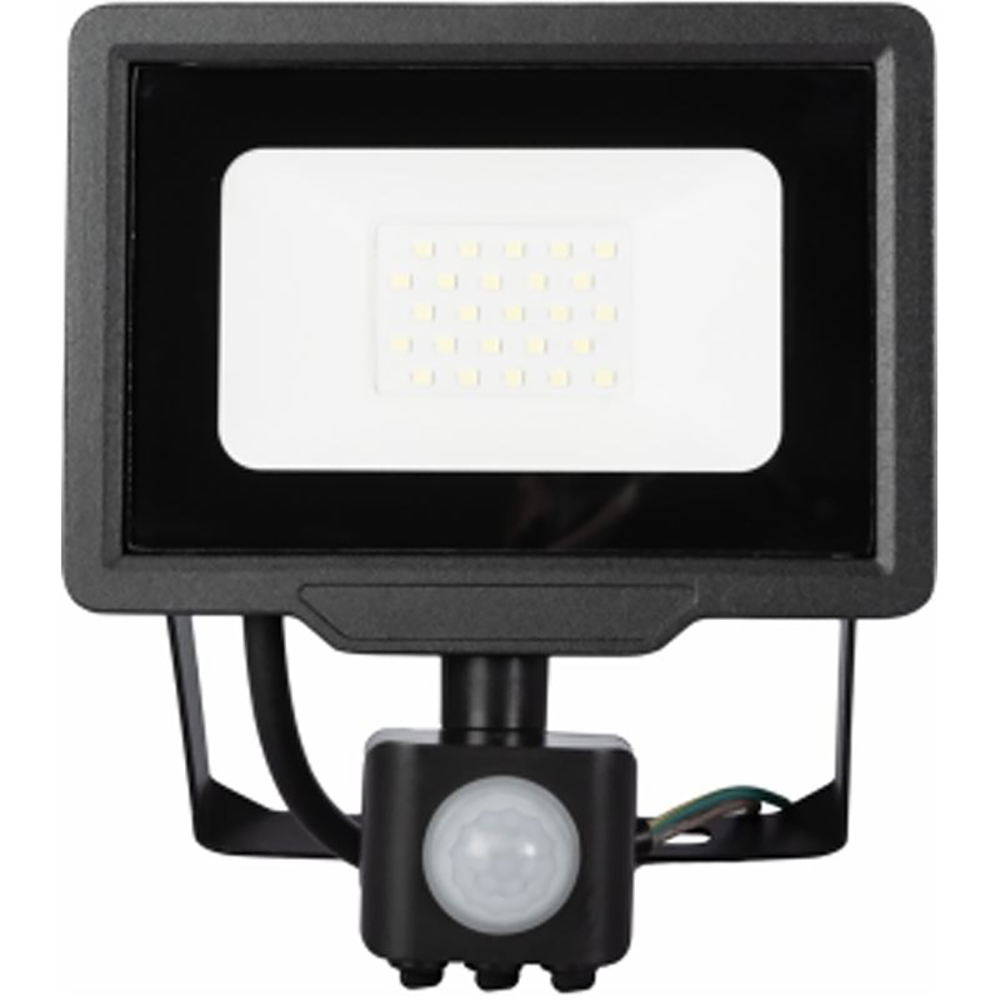 Proiector senzor LED NOVELITE SMD Slim, 20W, 1700lm, IP65, lumina rece, negru