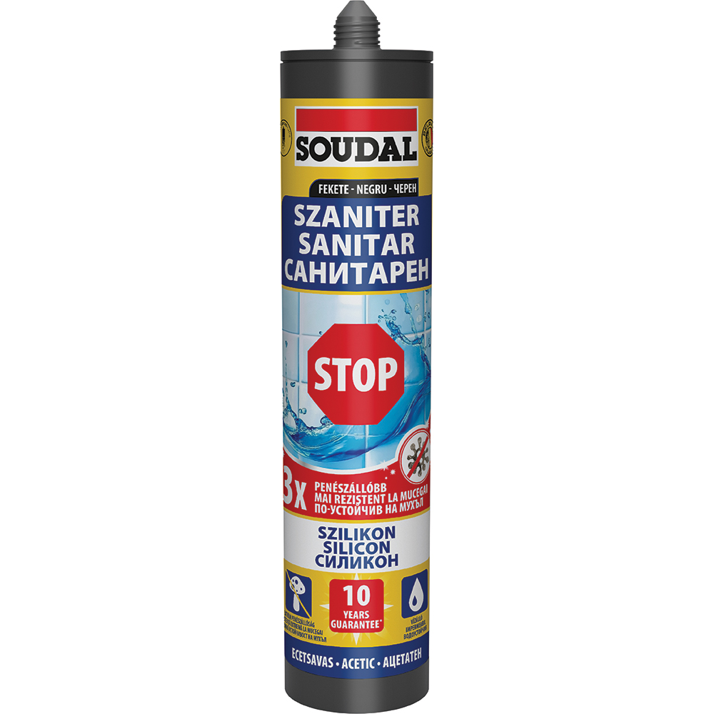 Silicon sanitar SOUDAL, negru, 280 ml
