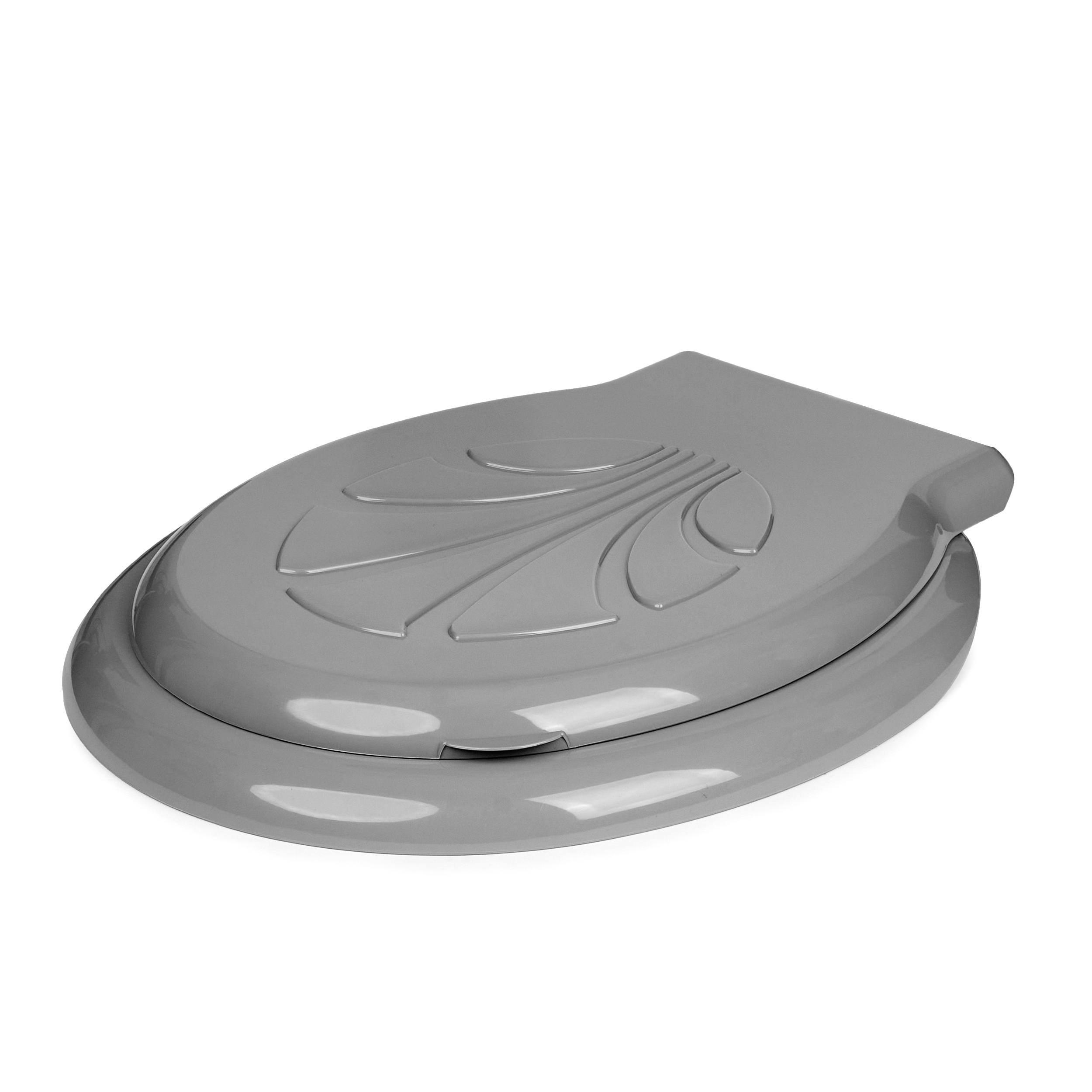 Capac WC PLASTINA, plastic, gri