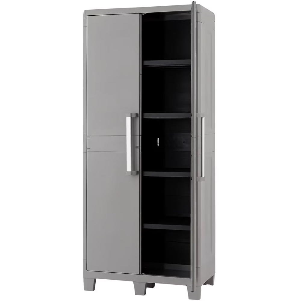 Dulap GOODHOME Major, plastic, 78 x 49 x 182 cm, gri