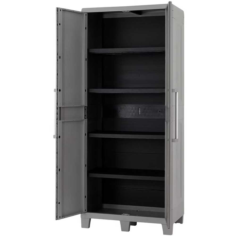 Dulap GOODHOME Major, plastic, 78 x 49 x 182 cm, gri