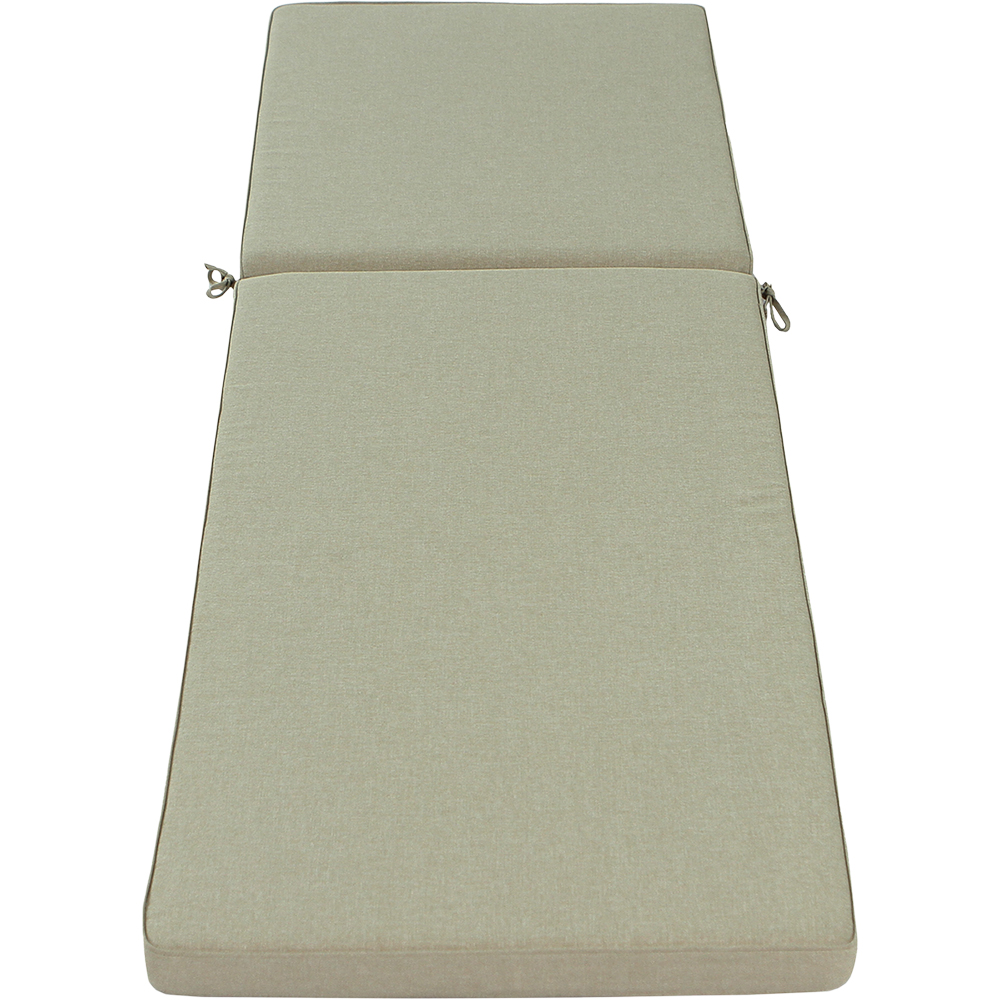 Perna pentru sezlong GOODHOME, 197 x 65 x 6 cm, poliester, bej