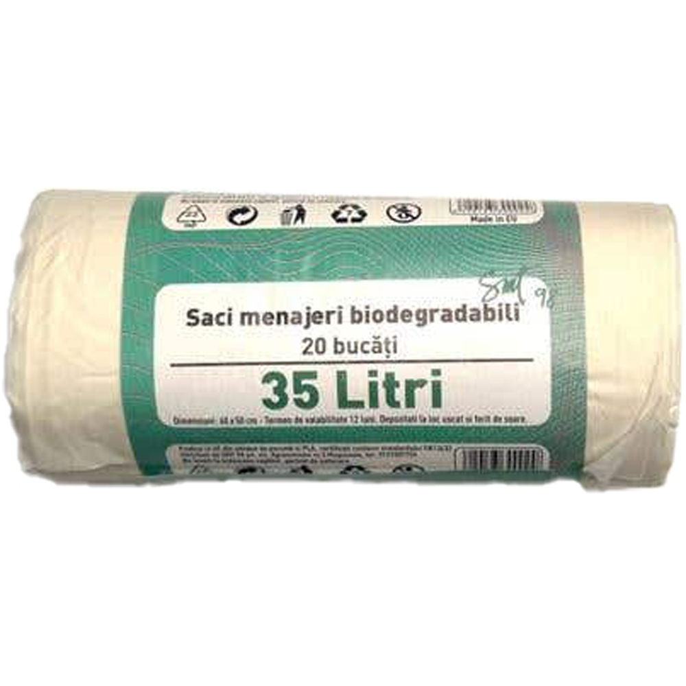 Saci menajeri, 20 bucati, 60 x 50 cm, 35 l, crem