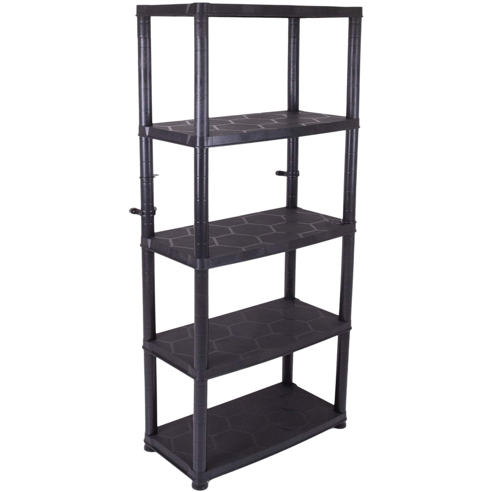 Raft atelier, polipropilena, 70 x 38 x 170 cm, negru