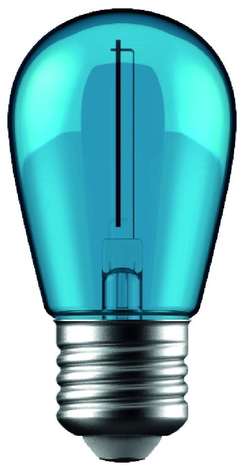 Bec LED AVIDE ABDLS44F-1W-B, 1W, E27, 50lm, albastru 