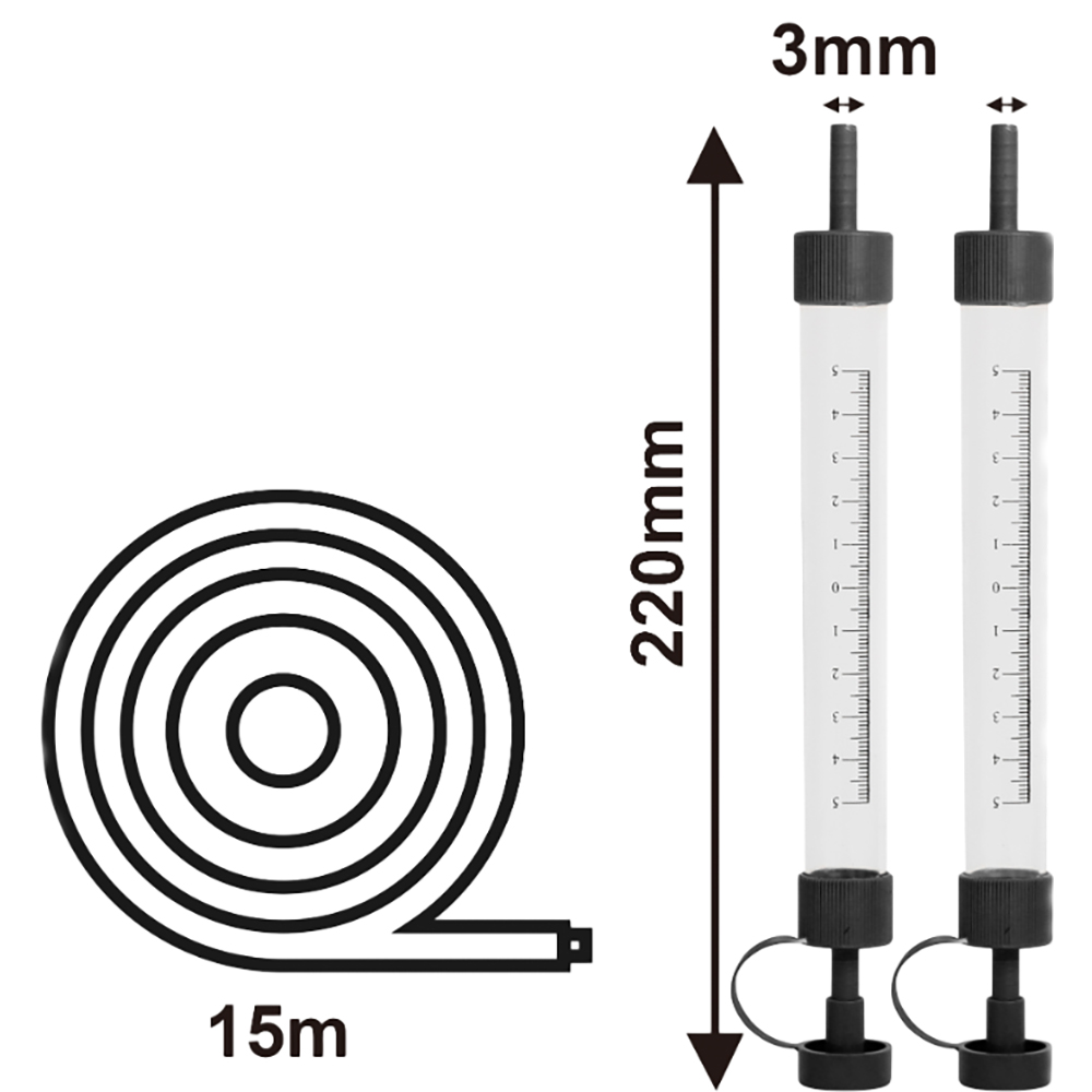 Furtun nivel apa OPP1, 15 m, plastic, transparent