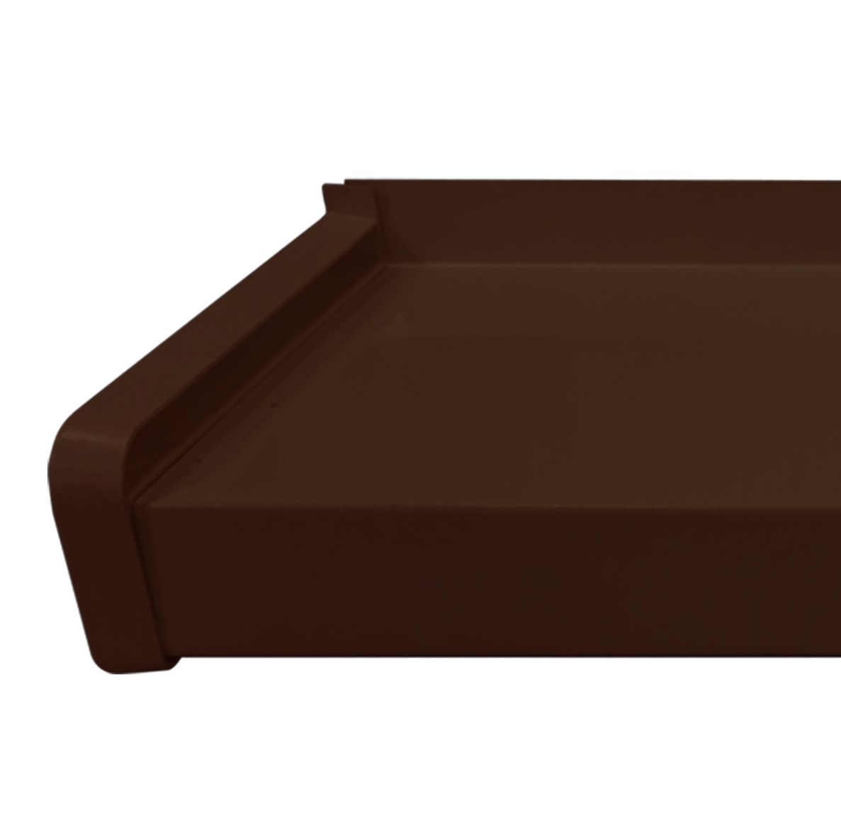 Capat glaf exterior BRAVO, PVC, 16.5 cm, maro