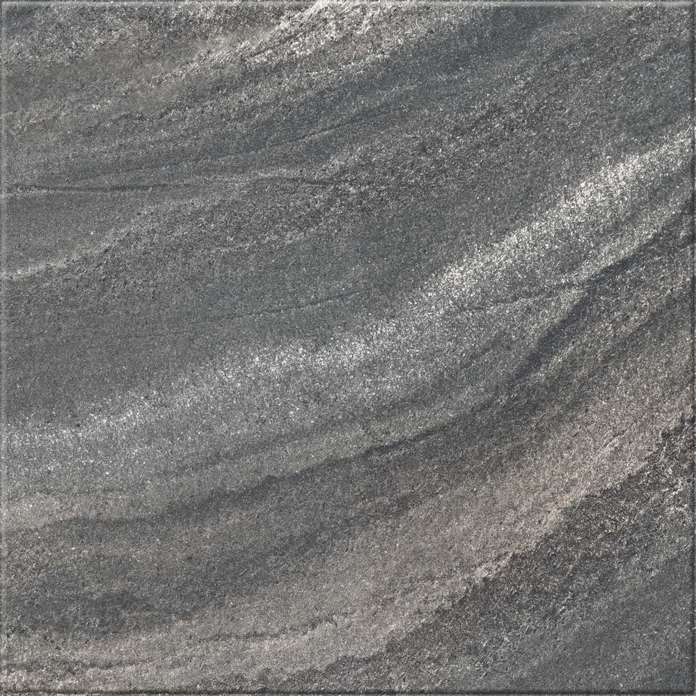 Gresie interior si exterior Santana, 60 x 60 cm, grosime 8.5 mm, 1.08 m2, gri inchis piatra