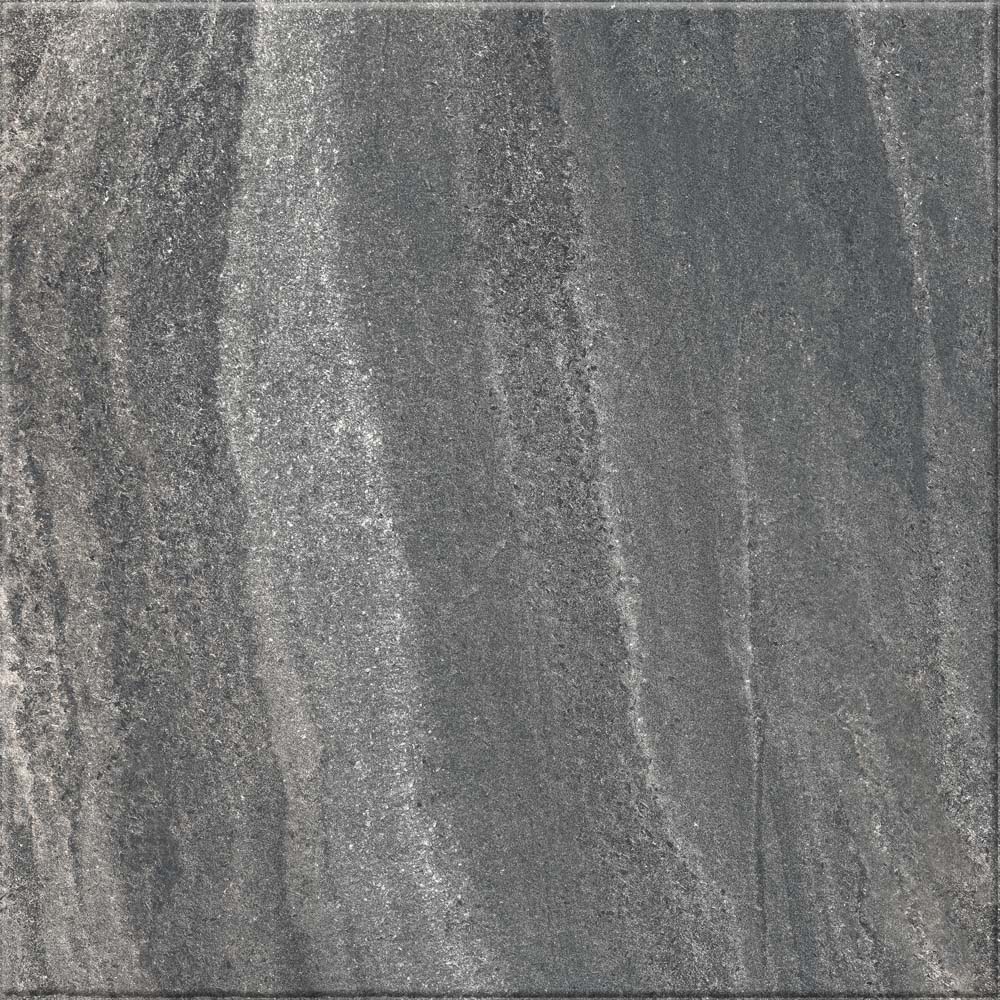 Gresie interior si exterior Santana, 60 x 60 cm, grosime 8.5 mm, 1.08 m2, gri inchis piatra