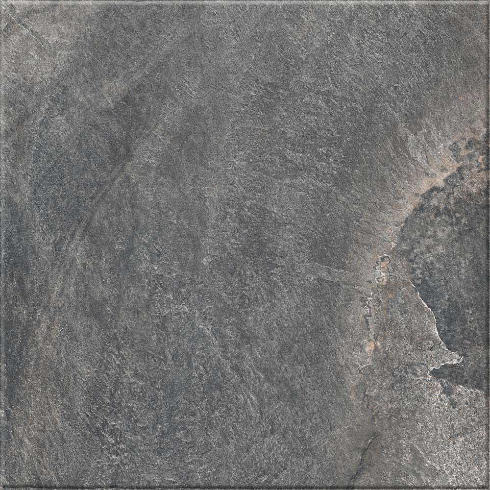 Gresie interior si exterior Santana, 60 x 60 cm, grosime 8.5 mm, 1.08 m2, gri inchis piatra