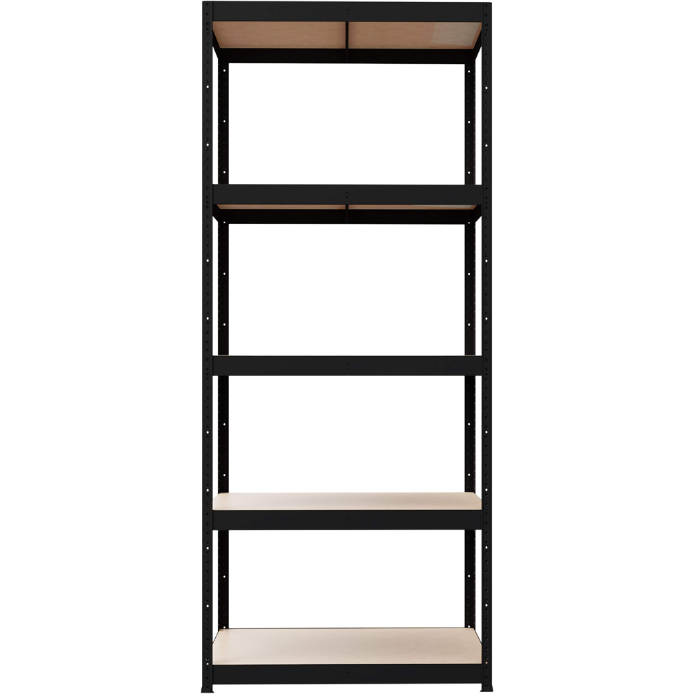 Raft atelier GOODHOME Ryle, metal, 75 x 35 x 179 cm, 100 kg/polita, negru