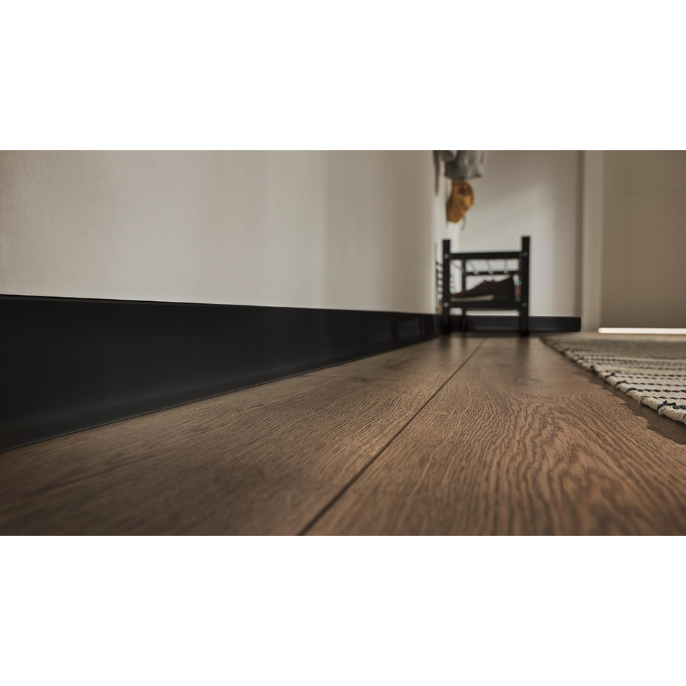 Plinta parchet VILO Linela 415, PVC, 200 x 8 x 1.6 cm, antracit