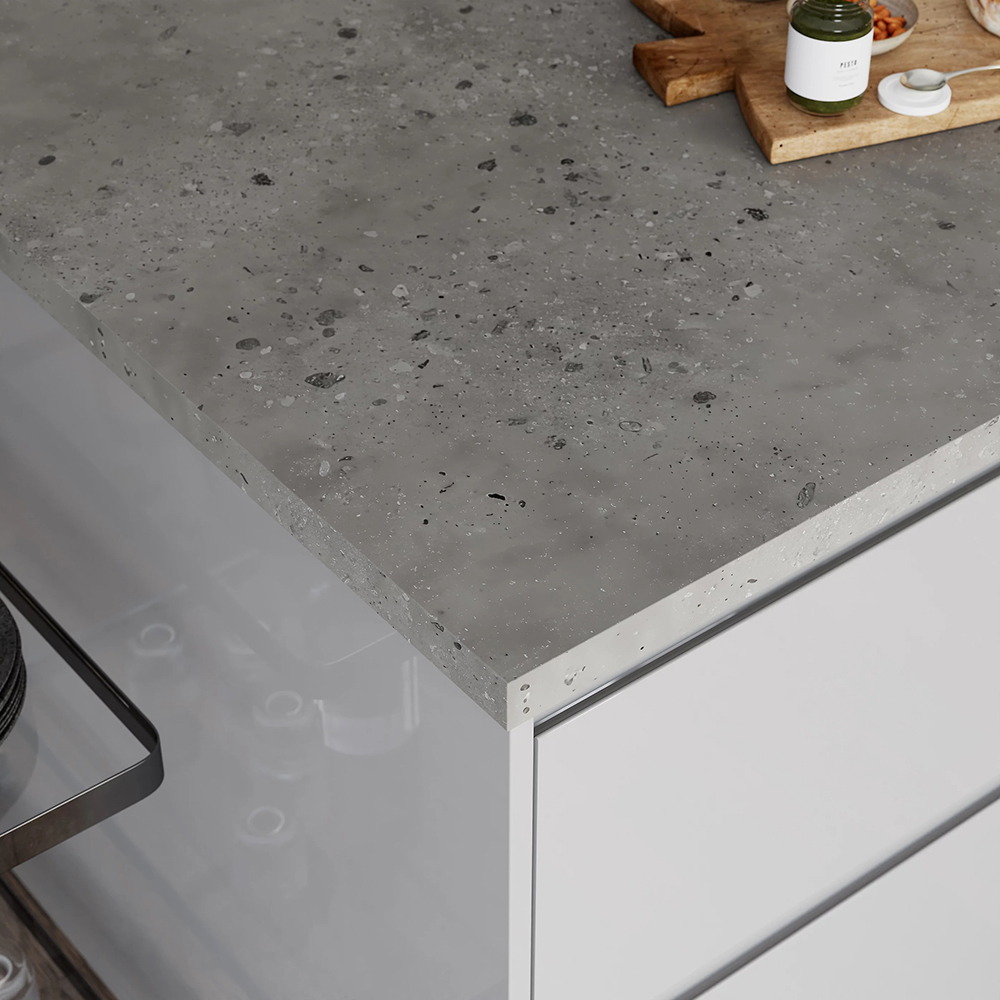 Blat bucatarie GOODHOME, 300 x 62 x 3.8 cm, PAL, gri granit