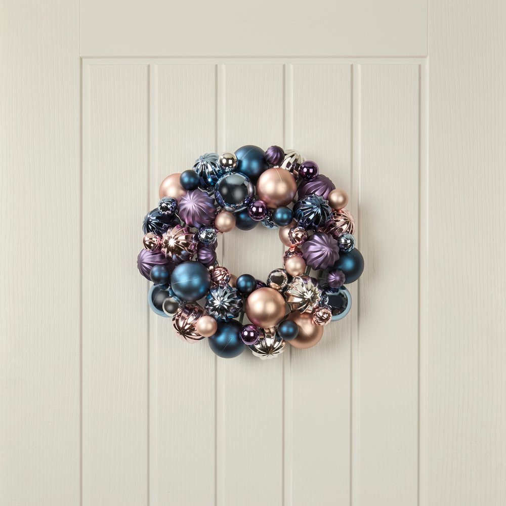 Coronita de Craciun pentru usa, 30 cm, multicolor