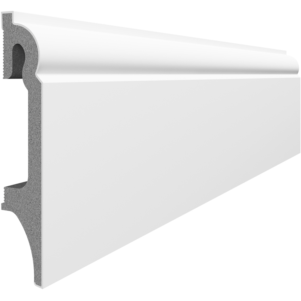 Plinta parchet VOX Espumo 80 Esp301, PVC, 240 x 8 x 1.6 cm, alb