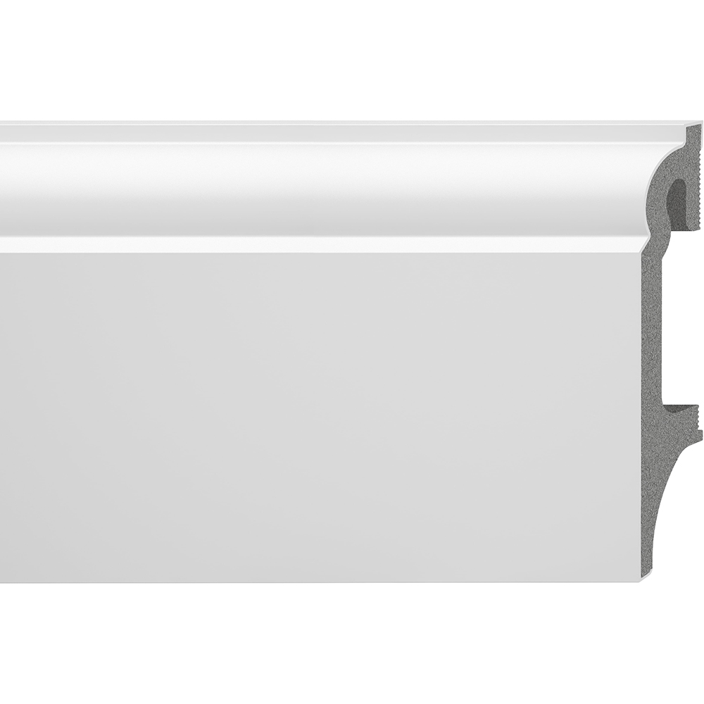 Plinta parchet VOX Espumo 80 Esp301, PVC, 240 x 8 x 1.6 cm, alb