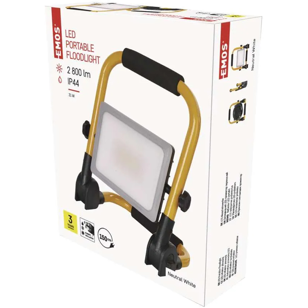 Proiector LED EMOS Ilio, 31W, 2800lm, portocaliu