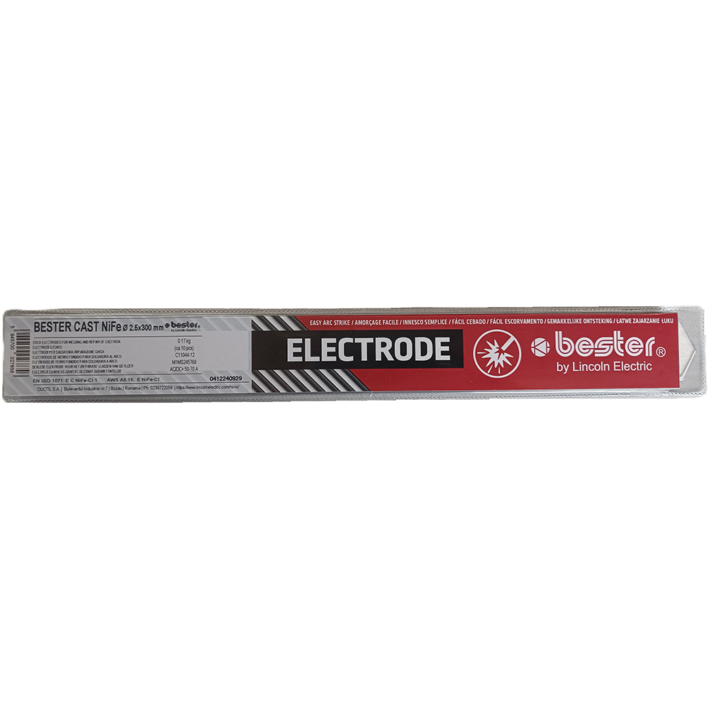 Electrozi pentru fonta BESTER, nichel, 2.5 mm, gri