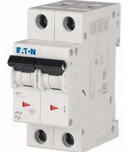 Disjunctor Eaton PL6-C16/2, 2P, 16A, 6Ka, C