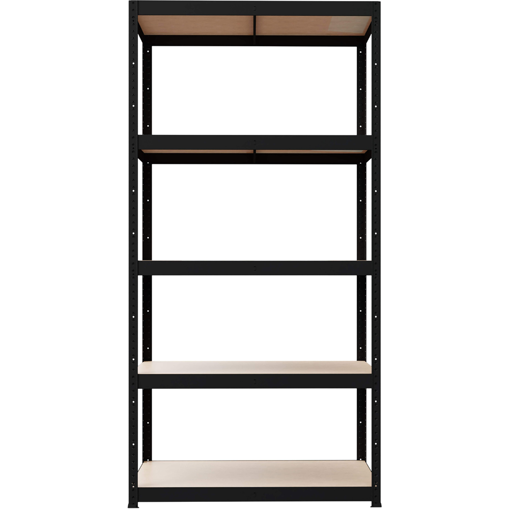 Raft atelier GOODHOME Ryle, metal, 90 x 40 x 179 cm, 100 kg/polita, negru
