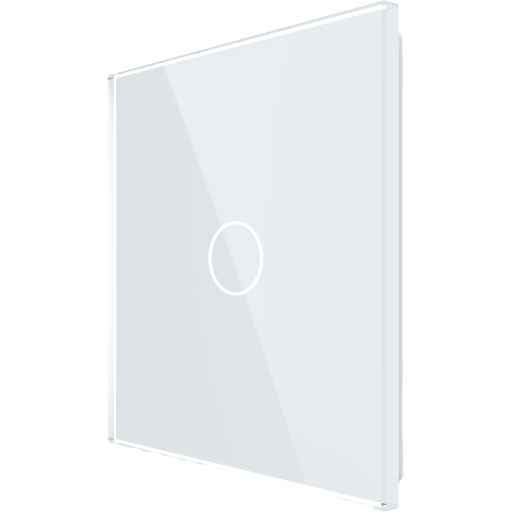 Panou sticla LIVOLO VL-P701-2W, intrerupator, alb