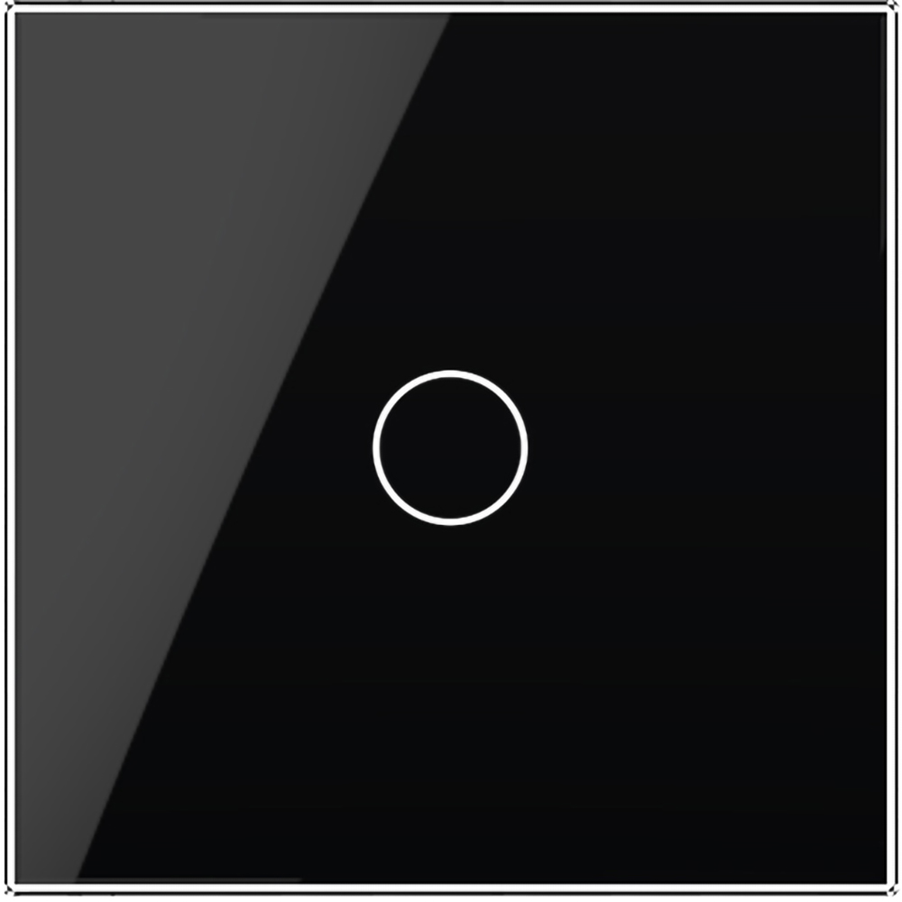Panou sticla LIVOLO VL-P701-2B, intrerupator touch, negru