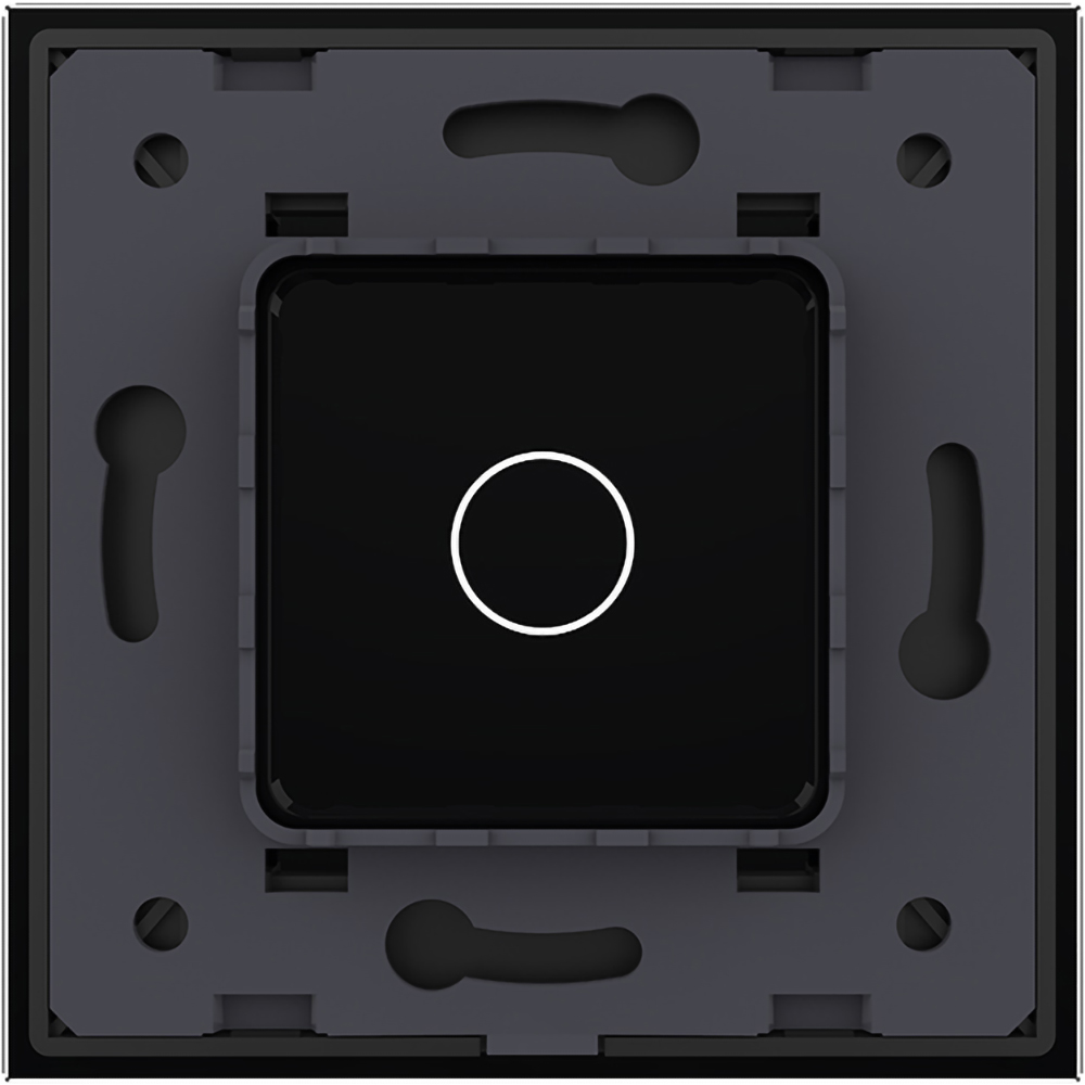 Panou sticla LIVOLO VL-P701-2B, intrerupator touch, negru