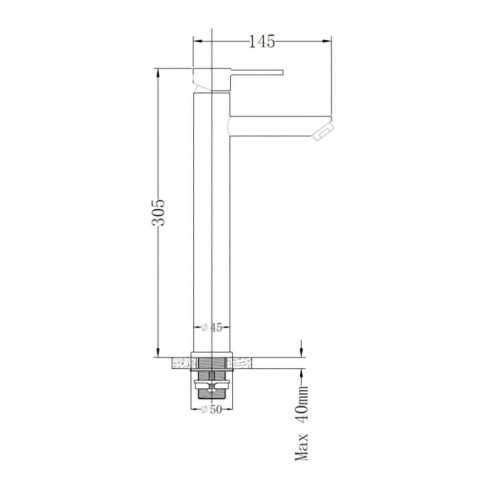 Baterie lavoar CASABLANCA Steel BLR2H, pipa inalta, ventil click-clack, inox periat