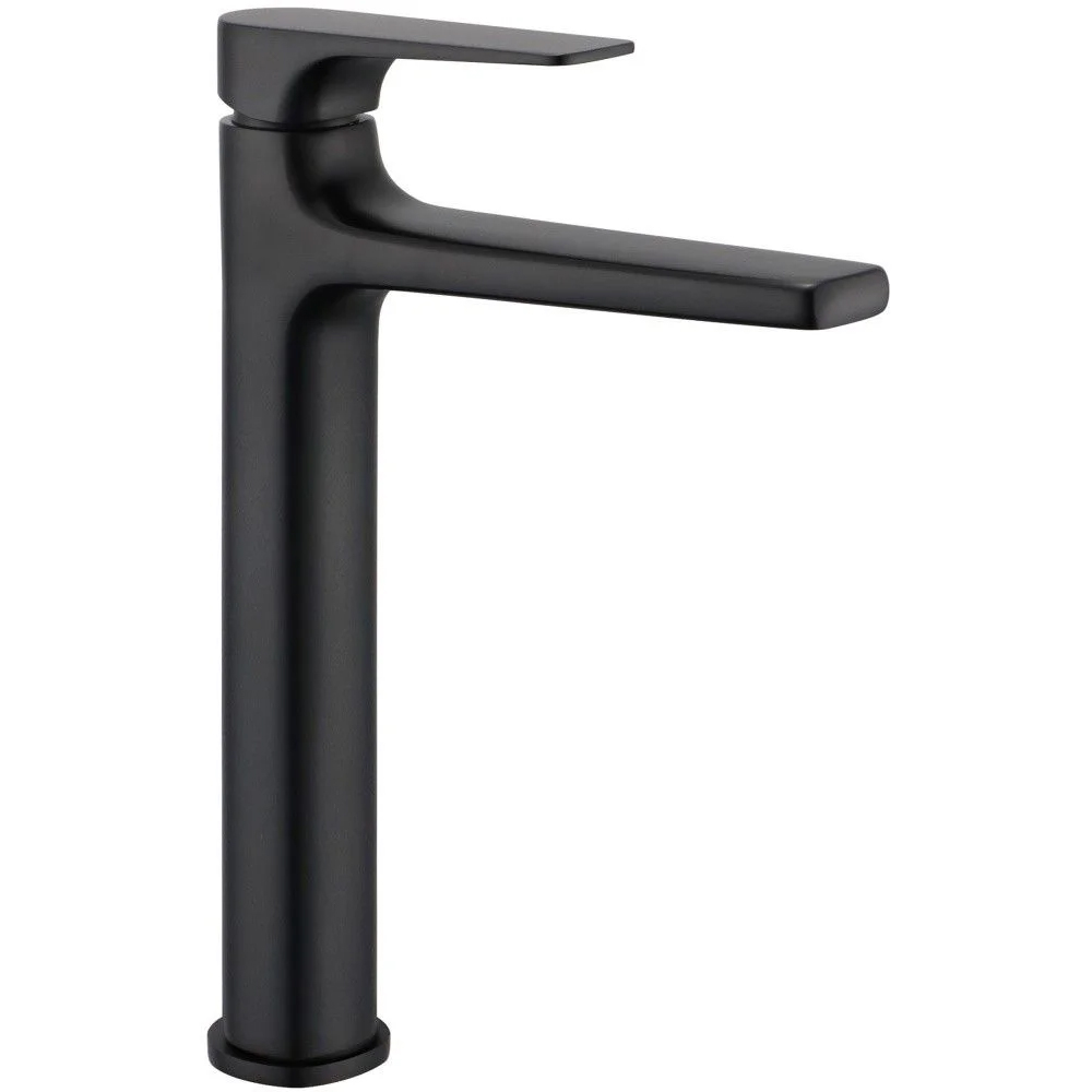 Baterie lavoar CASABLANCA Plato PLT2H, pipa inalta, ventil click-clack, alama sanitara, negru
