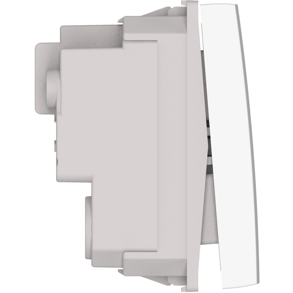 Buton cu revenire, 1 modul, IP 20, policarbonat, alb