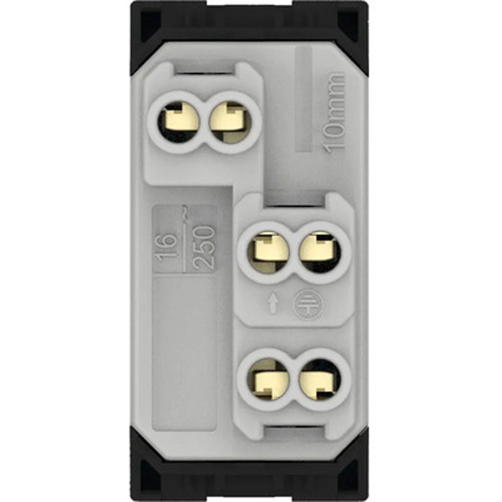 Priza HIMEL, interior, IP20, 16A, 1 modul, negru