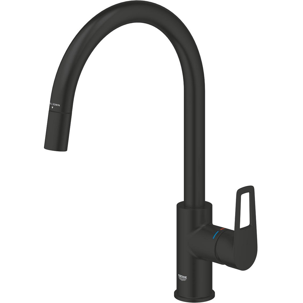 Baterie bucatarie GROHE Start Loop, extractibil, negru